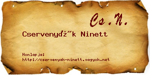 Cservenyák Ninett névjegykártya
